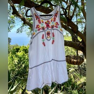 Lovers & Friends Mini Embroidered Floral Dress
